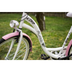 Dámsky retro bicykel 28" Lavida Kenda 3-prevodový Bielo-ružový